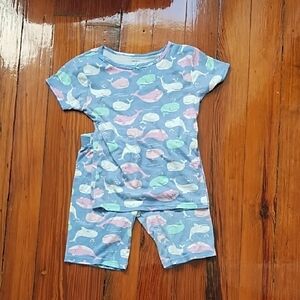Blue Whale Print Pajama Set